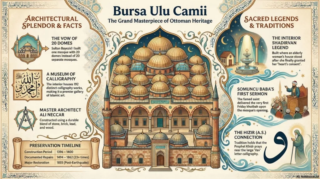eTwinning projesi kapsamında hazırlanan Bursa Ulu Camii tanıtım panosu
